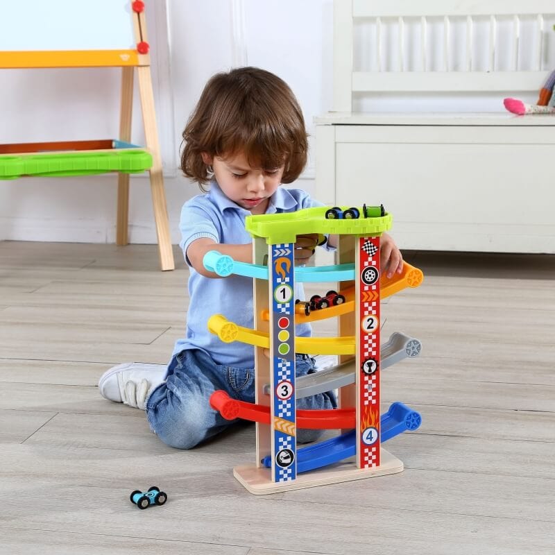 TOOKY TOY Kolorowa Zjeżdżalnia Tor Dla Samochodów Žaislai Vaikams Ir Kūdikiams