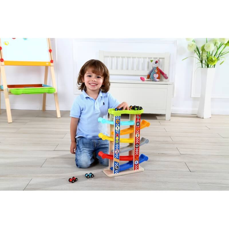 TOOKY TOY Kolorowa Zjeżdżalnia Tor Dla Samochodów Žaislai Vaikams Ir Kūdikiams