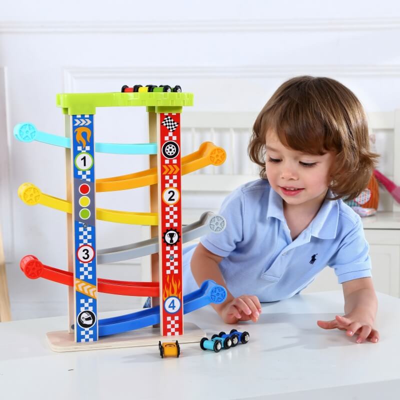 TOOKY TOY Kolorowa Zjeżdżalnia Tor Dla Samochodów Žaislai Vaikams Ir Kūdikiams