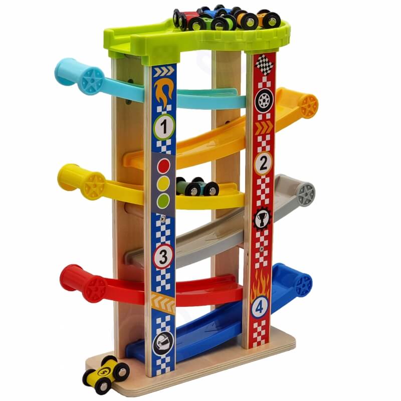 TOOKY TOY Kolorowa Zjeżdżalnia Tor Dla Samochodów Žaislai Vaikams Ir Kūdikiams