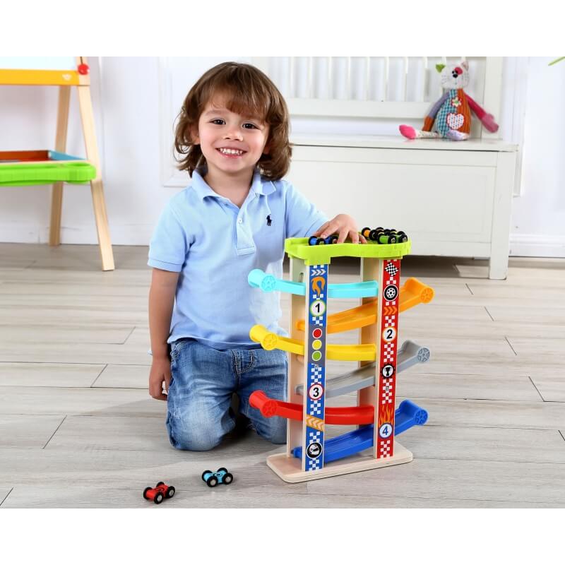 TOOKY TOY Kolorowa Zjeżdżalnia Tor Dla Samochodów Žaislai Vaikams Ir Kūdikiams