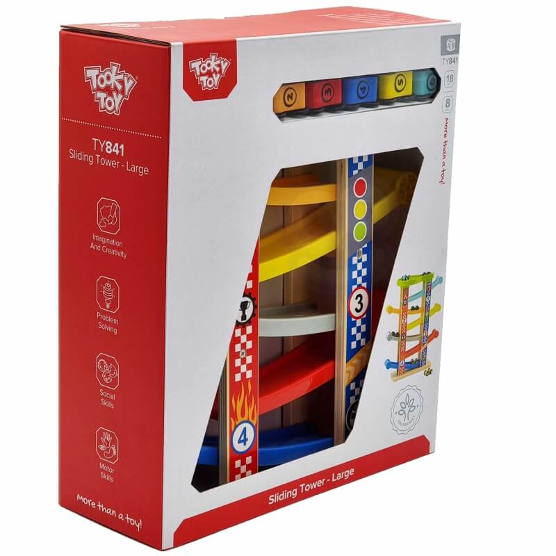 TOOKY TOY Kolorowa Zjeżdżalnia Tor Dla Samochodów Žaislai Vaikams Ir Kūdikiams