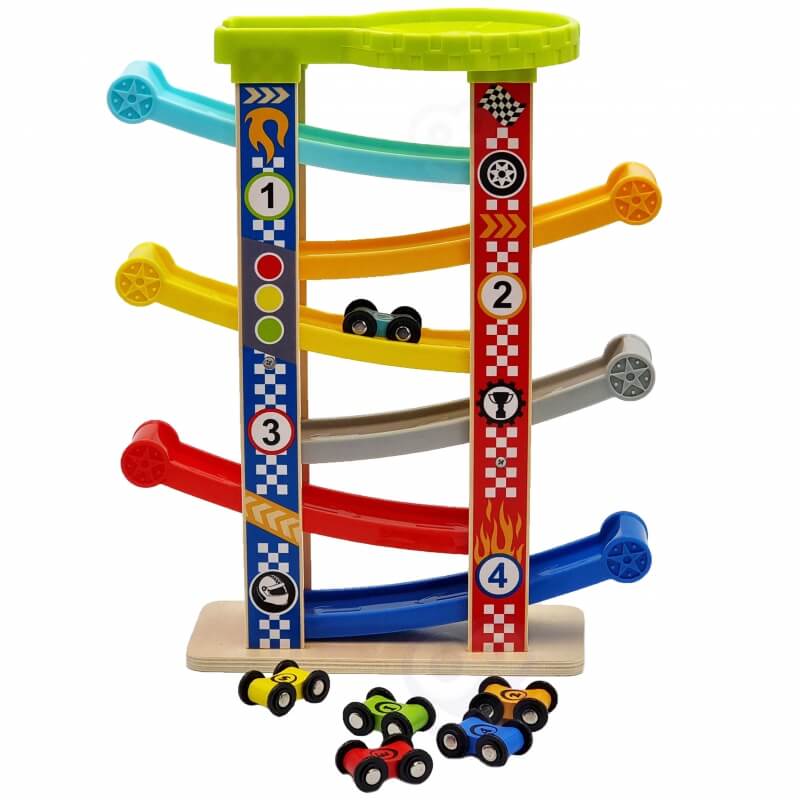 TOOKY TOY Kolorowa Zjeżdżalnia Tor Dla Samochodów Žaislai Vaikams Ir Kūdikiams