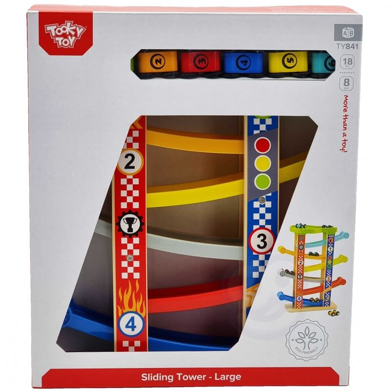 TOOKY TOY Kolorowa Zjeżdżalnia Tor Dla Samochodów Žaislai Vaikams Ir Kūdikiams