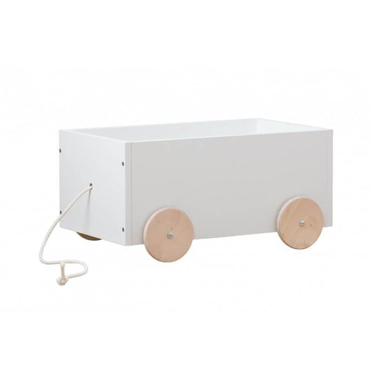 Traukiama Žaislų Dėžė Balta 60 × 35× 30 cm Žaislų Dėžės Ir Lentynos