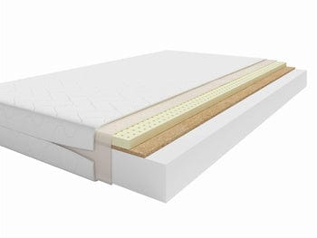 Tvirta Luletto Lova Tipi Duo, 190x90 cm, Natūralios Medžio Spalvos Lovos Vienvietės Su čiužiniu