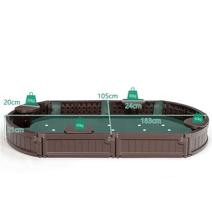 Tvirta Smėlio Dėžė Su Uždangalu 183 x 105 x 21cm Smėlio Dėžės