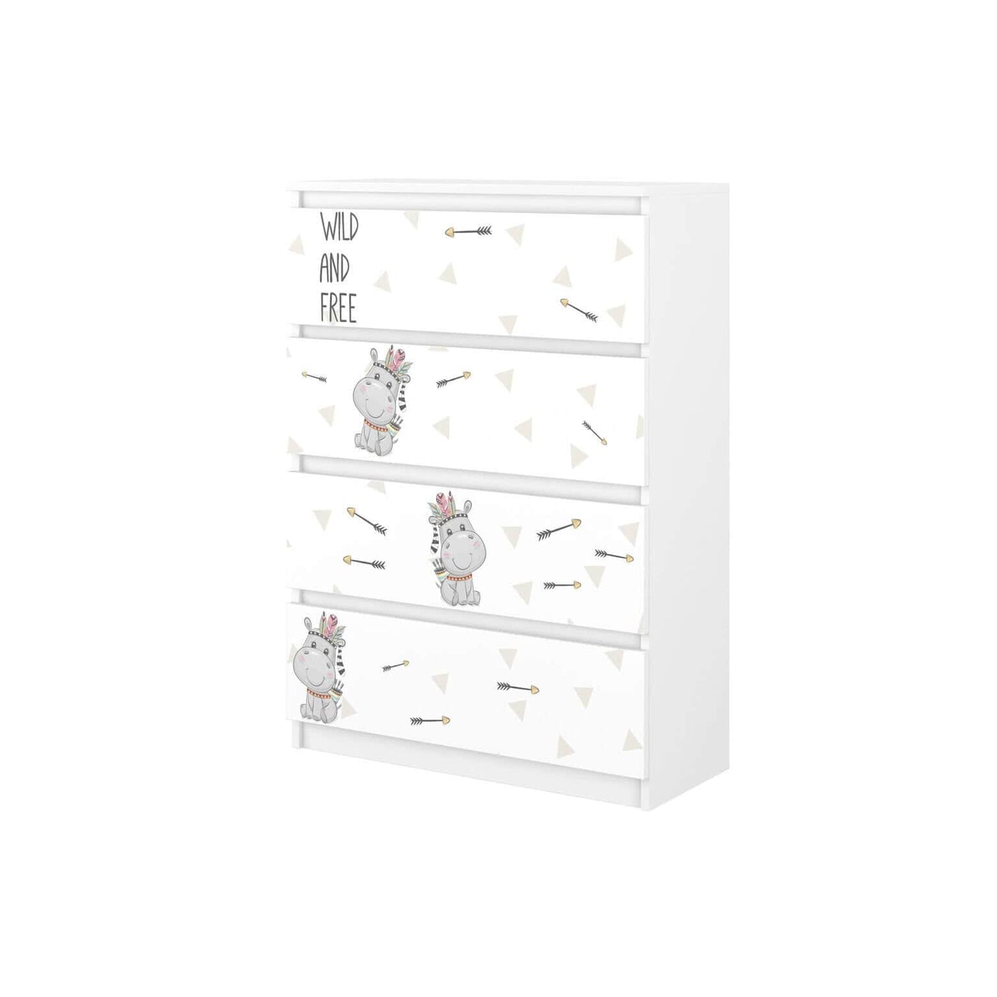 Vaikiška Komoda R4 "Hipopotamas" Dressers
