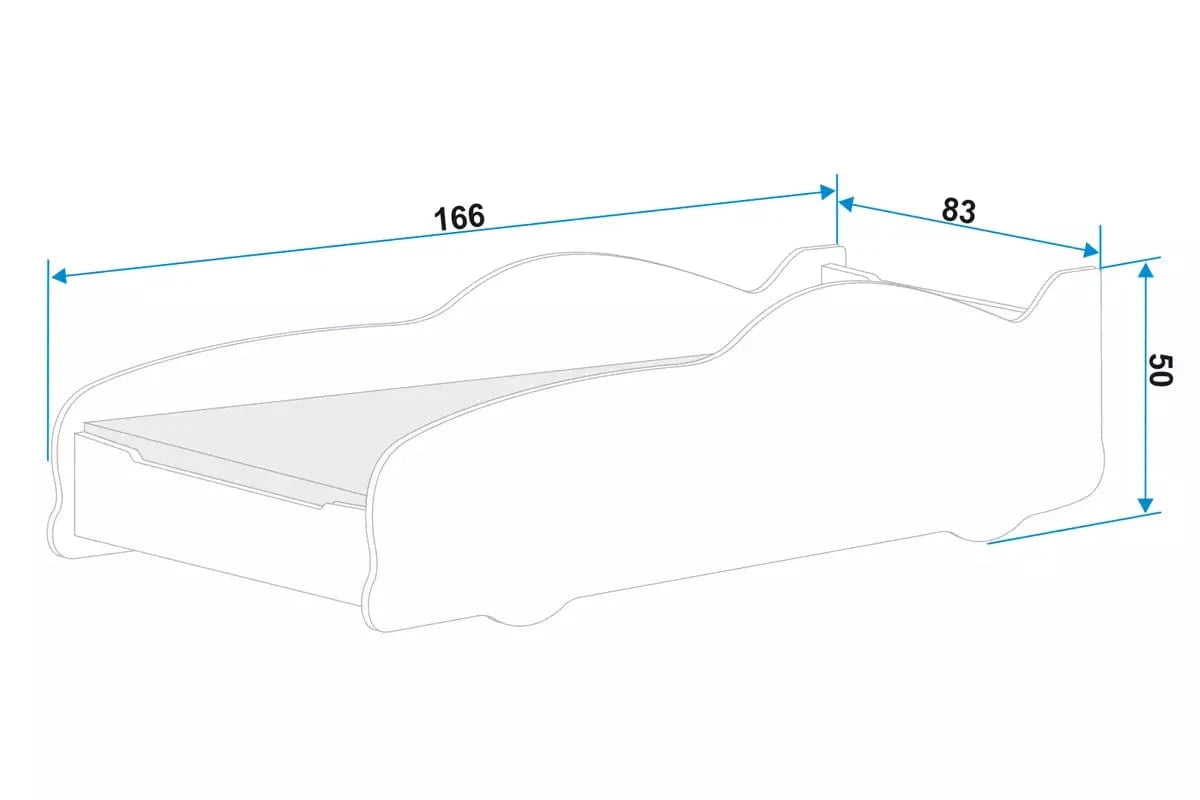 Vaikiška Lova Automobilis + Čiužinys 160x80cm 2 Spalvos Lovos Vienvietės