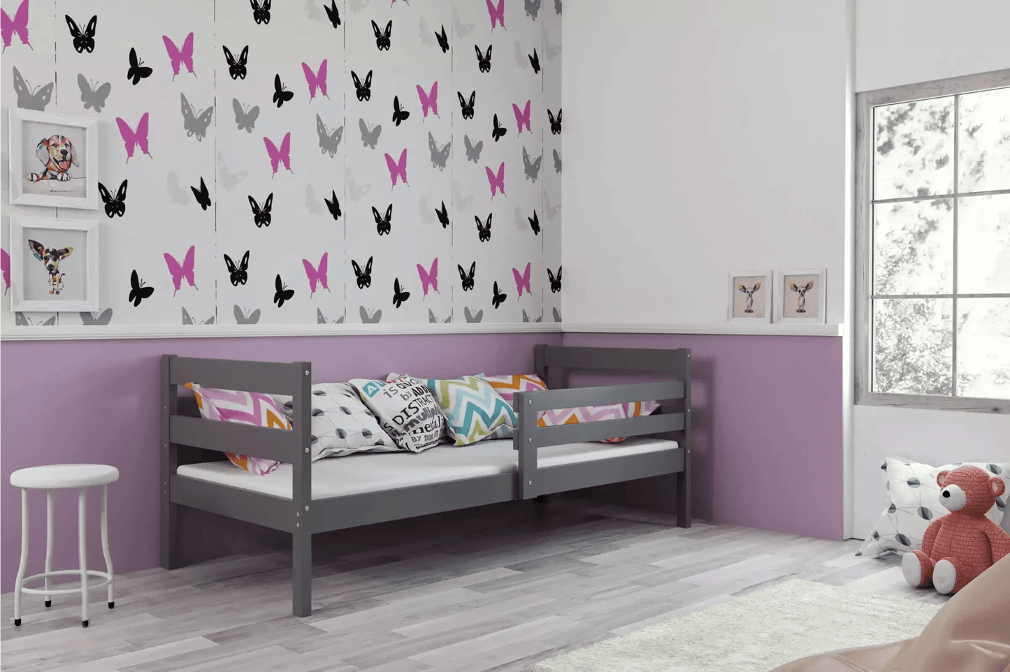 Vaikiška Lova "Erik" Be/Su Stalčiumi/Papildoma Miego Vieta 80 X 190 cm Cribs & Toddler Beds