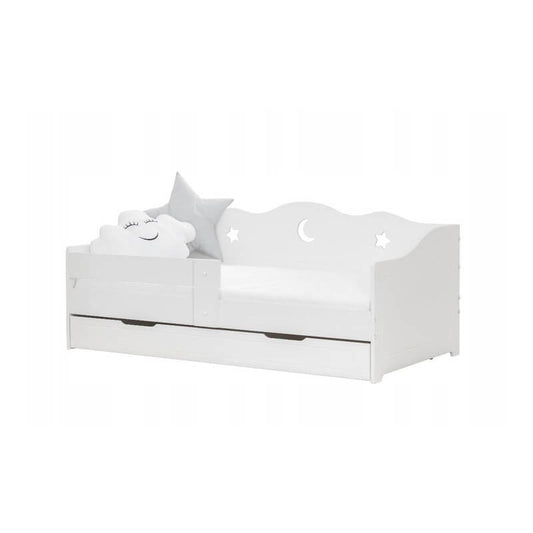 Vaikiška lova "Gaja Su Stalčiumi Ir Čiužiniu Balta 140 X 70 cm Cribs & Toddler Beds