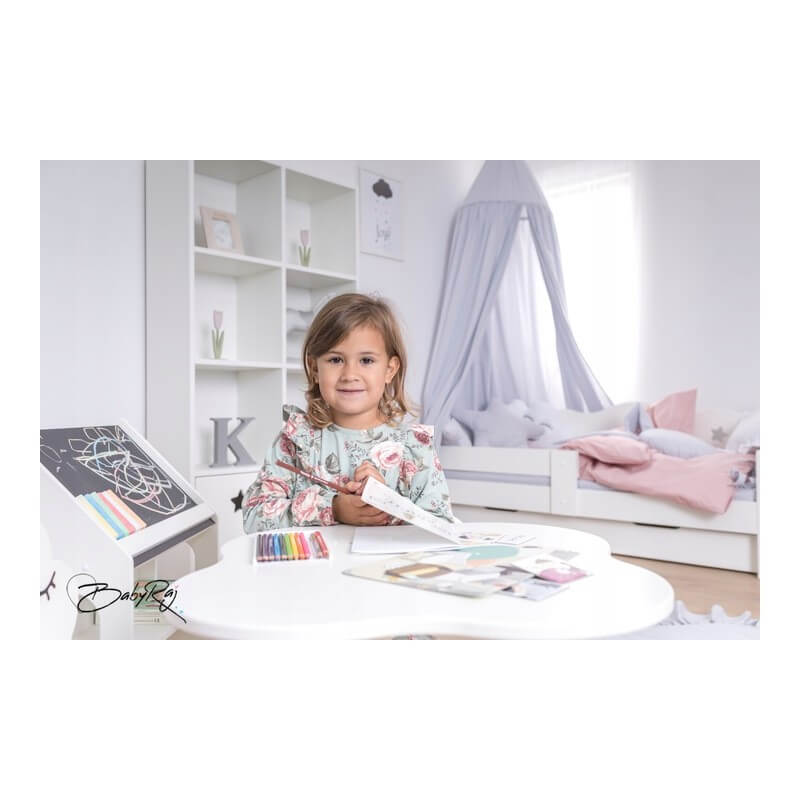 Vaikiška lova "Gaja Su Stalčiumi Ir Čiužiniu Balta 140 X 70 cm Cribs & Toddler Beds