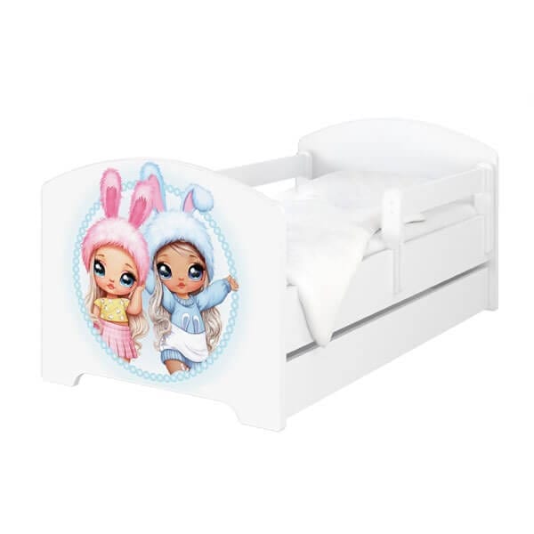 Vaikiška lova Oskaro lovelė LOL "NA!NA!NA! KAROLIAI“ 160×80 Cribs & Toddler Beds Be čiužinio / Su stalčium