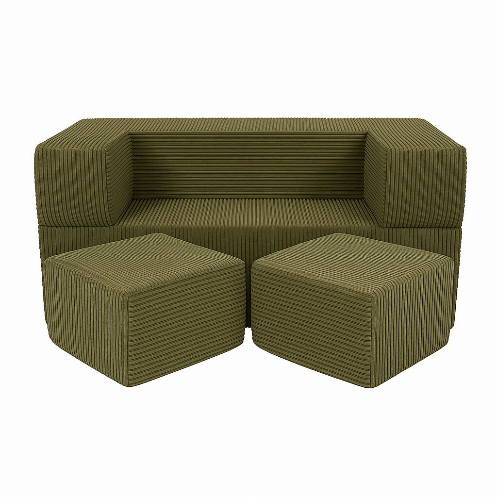 MeowBaby CUBE modulinė sofa-lova – Chaki spalva