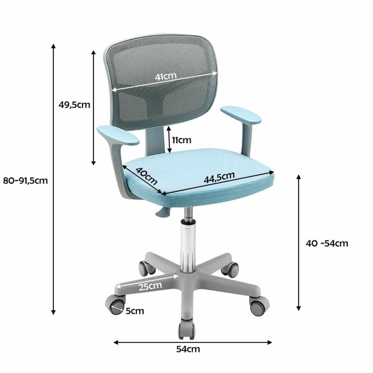 Vaikiška Reguliuojamo Aukščio Rašomojo Stalo Kėdė Mėlyna Rašomojo Stalo Kėdės