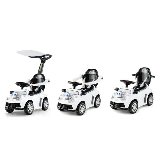 Vaikiškas 3 Viename Automobilis Su Stūmimo Funkcija Ir Garso Efektais 3 spalvos Stumiamos Mašinėlės Vaikams