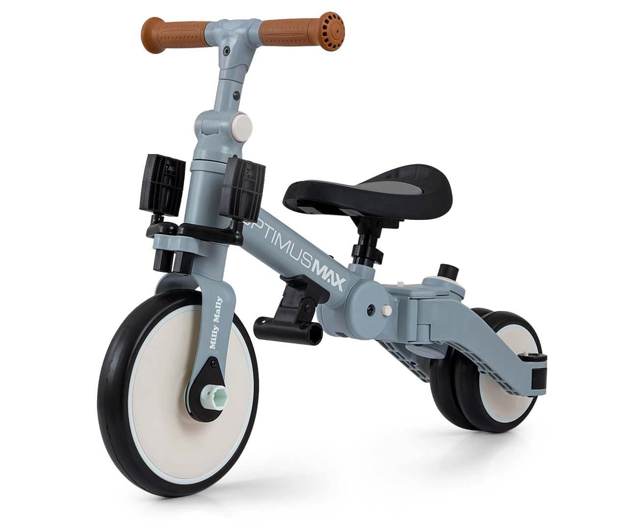 Vaikiškas 5 in 1 Triratis Dviratis Milly Mally Optimus Max Su Pedalais Ir Rankena, 4 Spalvos Triratukai