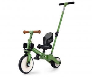 Vaikiškas 5 in 1 Triratis Dviratis Milly Mally Optimus Max Su Pedalais Ir Rankena, 4 Spalvos Triratukai