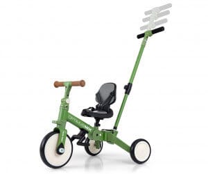 Vaikiškas 5 in 1 Triratis Dviratis Milly Mally Optimus Max Su Pedalais Ir Rankena, 4 Spalvos Triratukai
