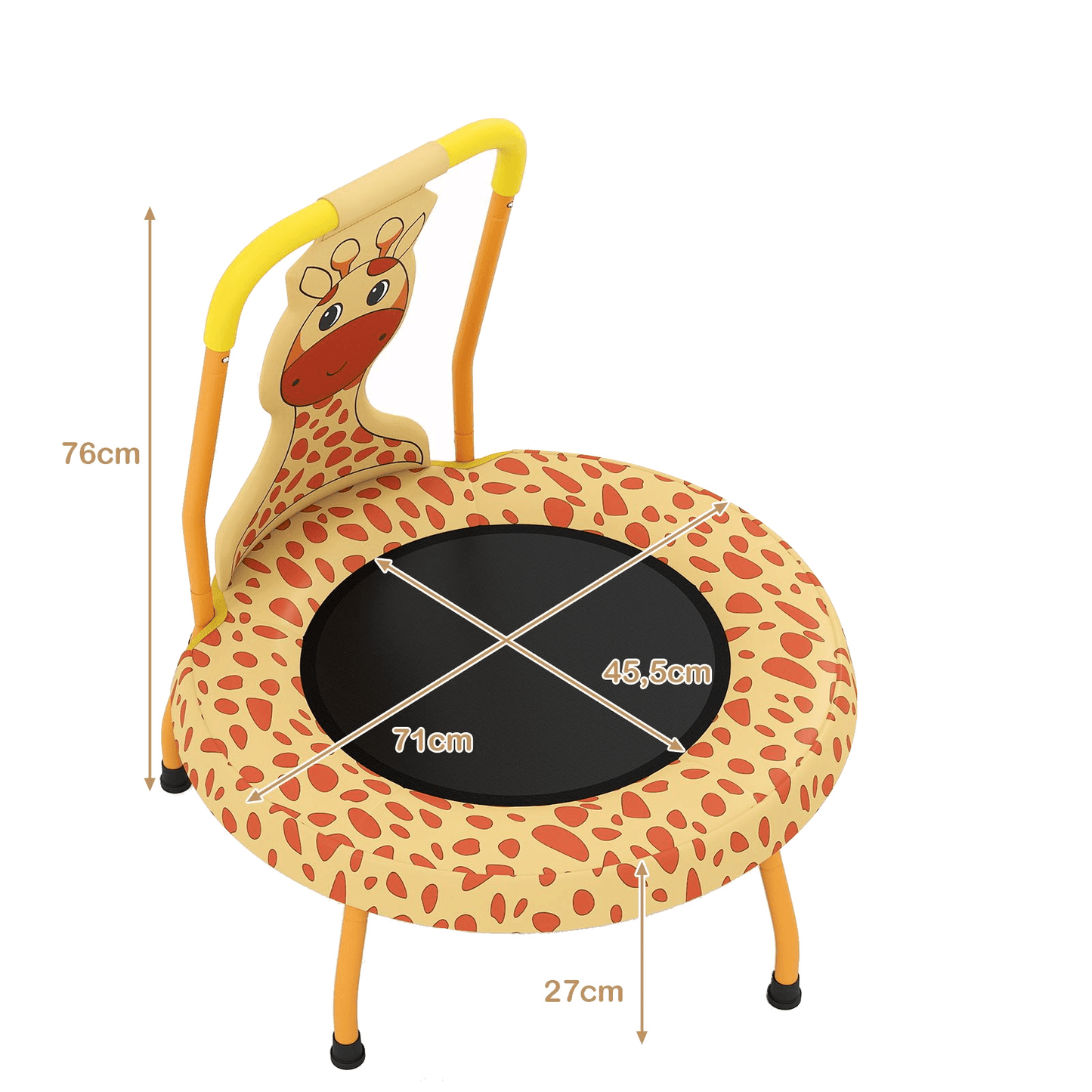 Vaikiškas Batutas Su Rankena „Žirafa“ 71 cm Vaikams 3–6 m Batutai