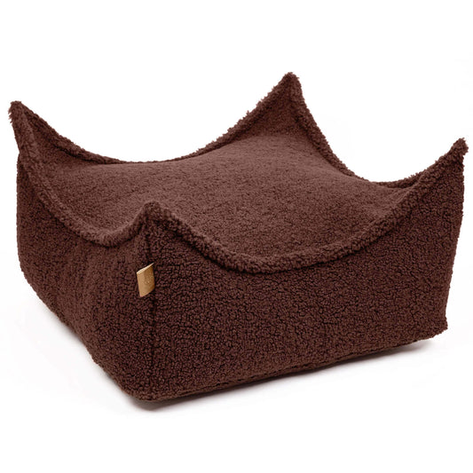 Vaikiškas Bearly Pufas Karūna 60 × 60 × 35 cm, 4 spalvos Vaikiški Foteliukai ir Pufai Ruda