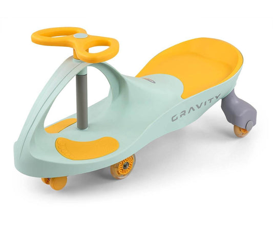 Vaikiškas Dviratis Svingis Milly Mally Gravity Ride-on, LED Ratai, Žalias Svingiai