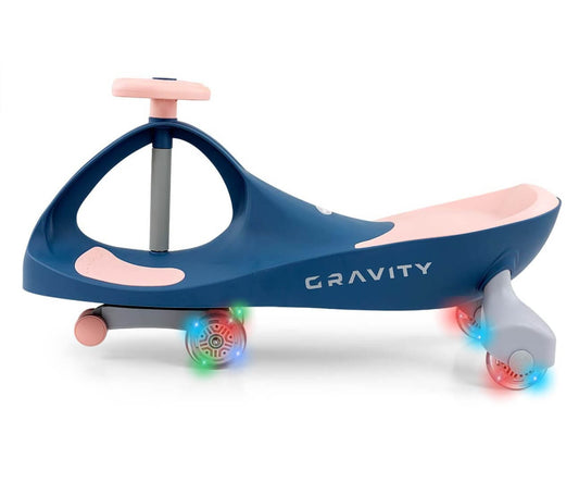 Vaikiškas Dviratis Svingis Milly Mally Gravity Ride-on Šviečiantys LED Ratai Svingiai