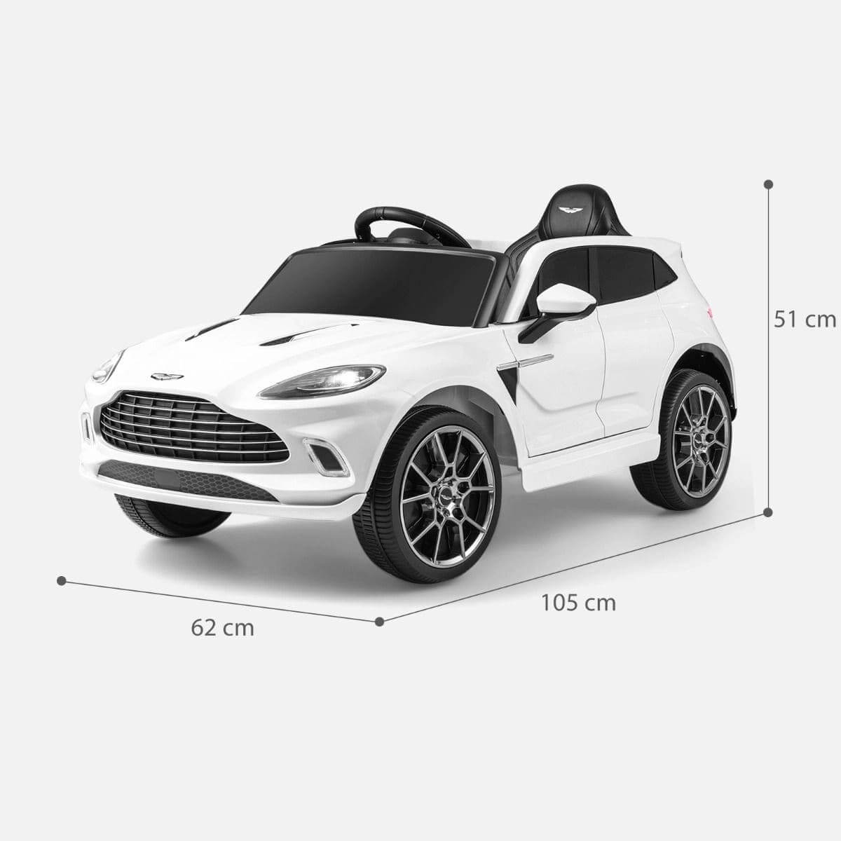 Vaikiškas Elektrinis Automobilis Aston Martin DBX Baltos Spalvos Elektriniai Automobiliai