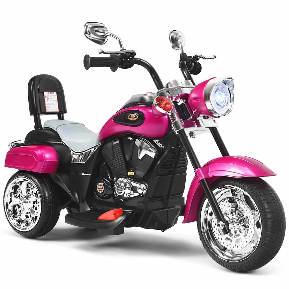 Vaikiškas Elektrinis Motociklas "Chopper" 6V 3 km/val 3m+ Tamsiai Rožinis 3068 Elektriniai Motociklai
