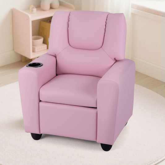 Vaikiškas Fotelis Su Reguliuojamu Atlošu Ir Pakoja, 61 × 54 × 71 cm Vaikiški Foteliukai ir Pufai Rožinė