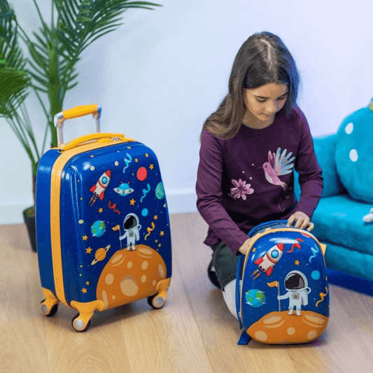 Vaikiškas Lagaminas Su Kuprine Kelioninis Rinkinys, Kosmonautas Lagaminai Vaikams