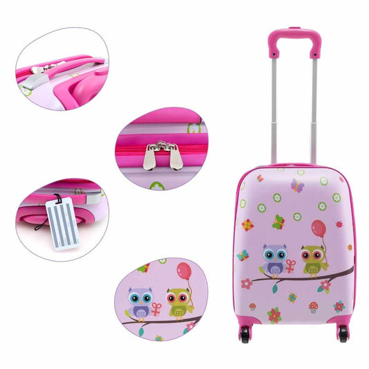 Vaikiškas Lagaminas Su Ratukais, Kelioninė Pagalvėlė, Kuprinė 5 Dalių Rinkinys Lagaminai su ratukais