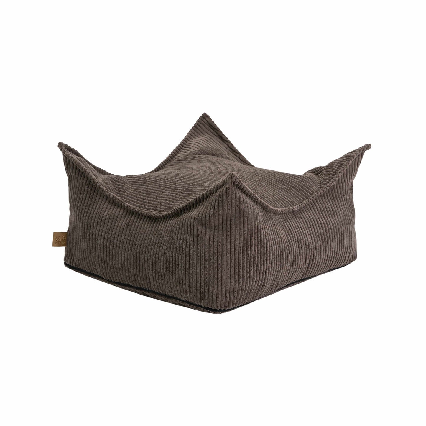 Vaikiškas Pufas Karūna Velvetas 60 × 60 × 35 cm, 4 spalvos Vaikiški Foteliukai ir Pufai Ruda