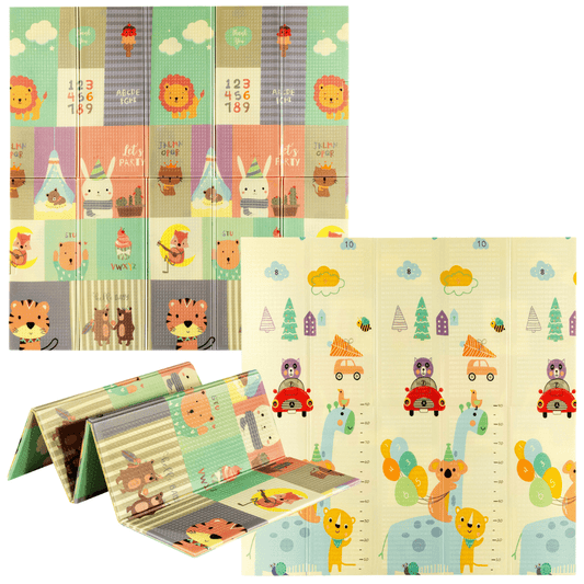 Vaikiškas Sulankstomas Kilimėlis ZOO 195x180 cm NILS FUN Lavinamieji Kilimėliai