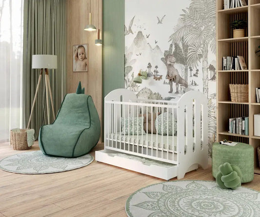 Vaikiškos Lovytė "HAPPY JUNIOR" 60x120 Su Stalčiumi Be Čiužinio Cribs & Toddler Beds