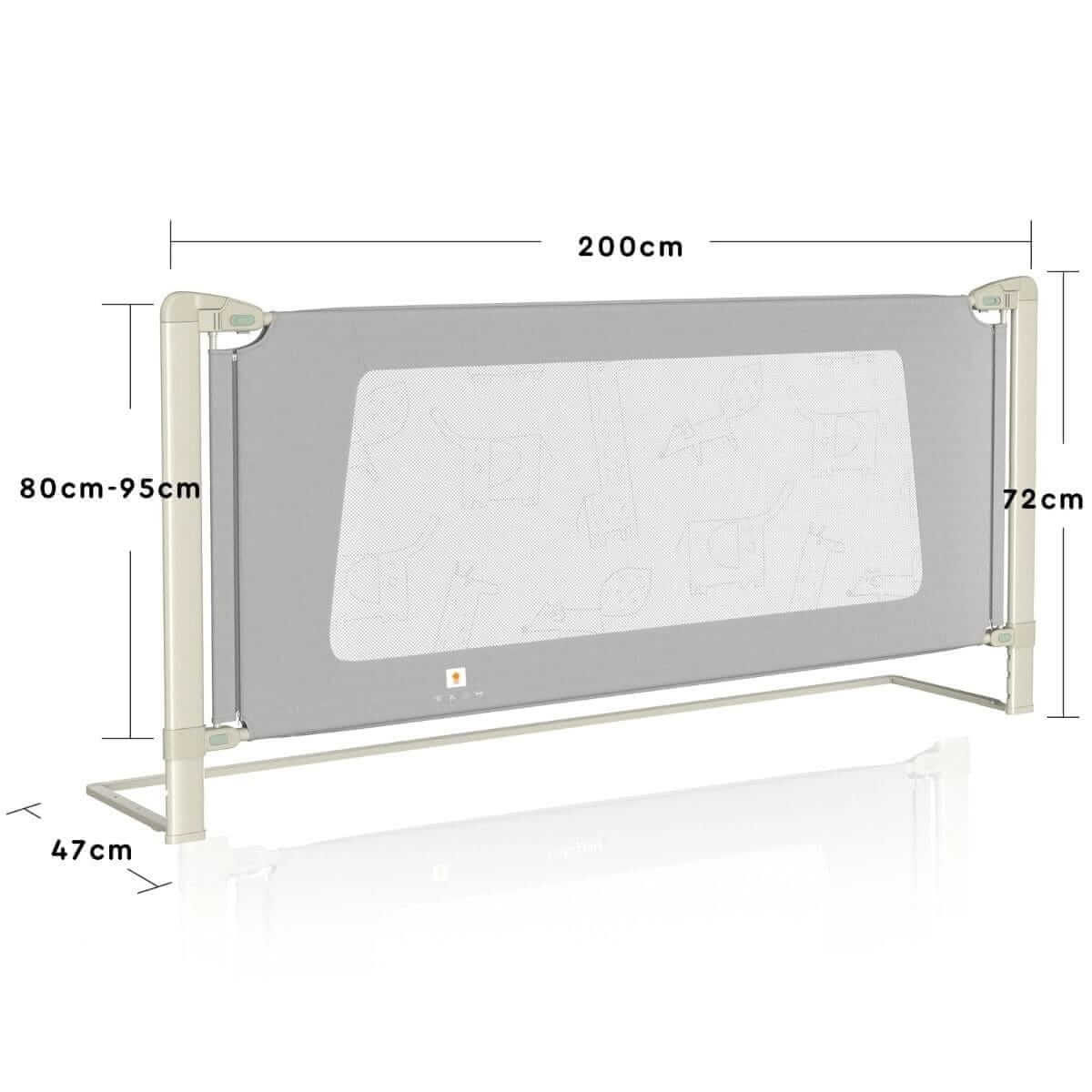 Vaikų Lovos Užtvara 200 X 47 X 80-95 Cm Maniežai Žaidimų Aikštelės