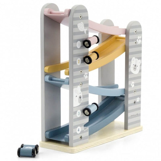 VIGA PolarB Medinė Lenktynių Trasa Su 4 Automobiliais Žaislai Mašinėlės Ir Trasos