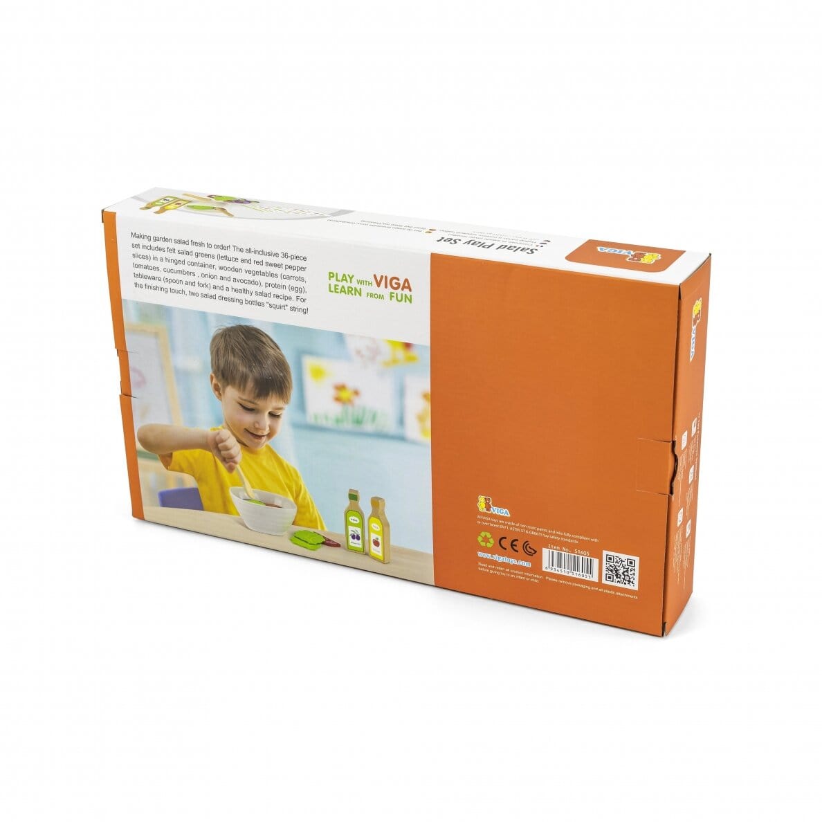 Viga Žaislas Vaikams Medinis Žaislas Rinkinys Salotoms 18m+ Žaislinis Maistas