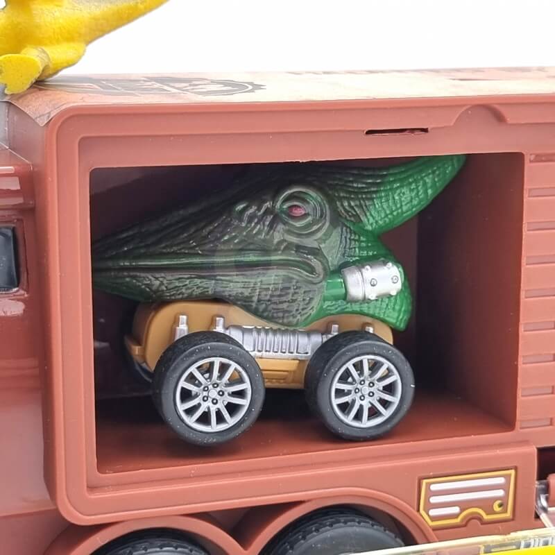 WOOPIE Cięzarówka Dinozaur z Wyrzutnią i Samochodzikami 15 el. Transporto Priemonės