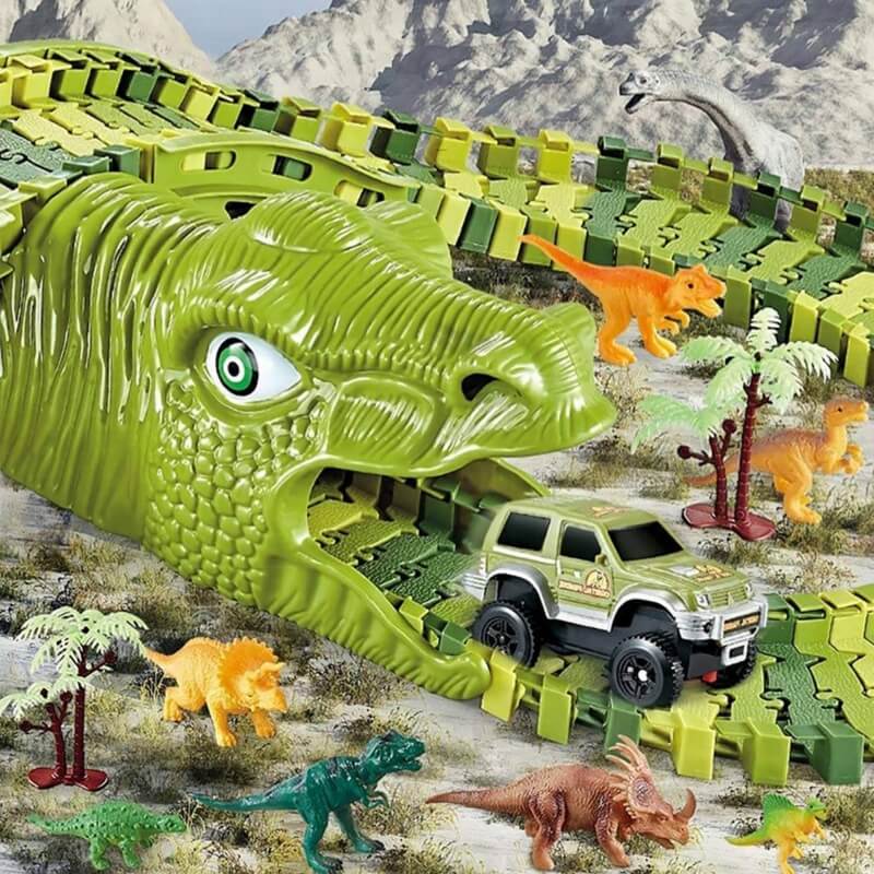 WOOPIE Didelė Dinozaurų Automobilių Trasa 240 el. Žaislai Mašinėlės Ir Trasos