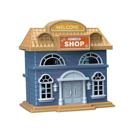 WOOPIE Domek 2w1 Sklep Zoologiczny + Salon Urody Weterynarz 33 el. Žaislai Vaikams Ir Kūdikiams