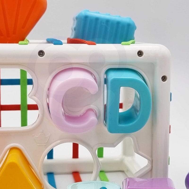 WOOPIE Elastyczna Kostka Sensoryczna Sorter dla Dzieci Kolorowe Kształty Alfabet 15 el. Žaislai Vaikams Ir Kūdikiams