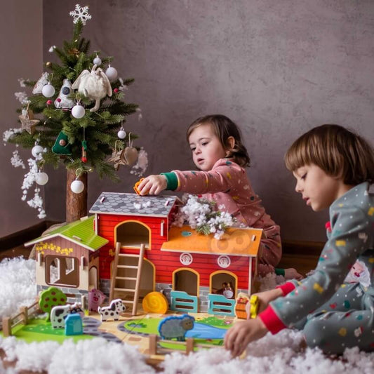 Woopie Green Medinis Mega Ūkis Su Gyvūnais Ir Pastatais Fermos ir fermų rinkiniai