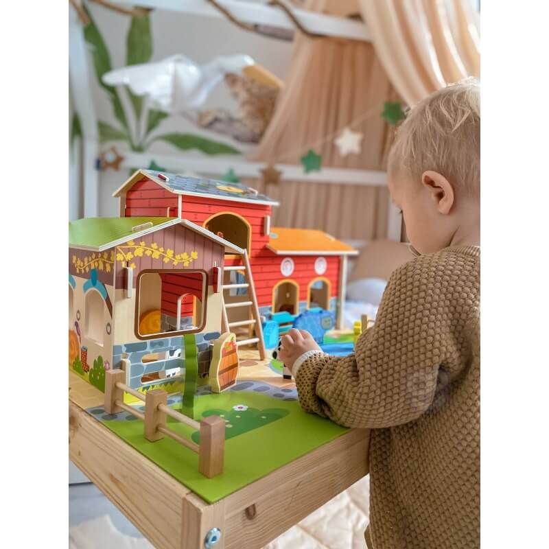 Woopie Green Medinis Mega Ūkis Su Gyvūnais Ir Pastatais Fermos ir fermų rinkiniai