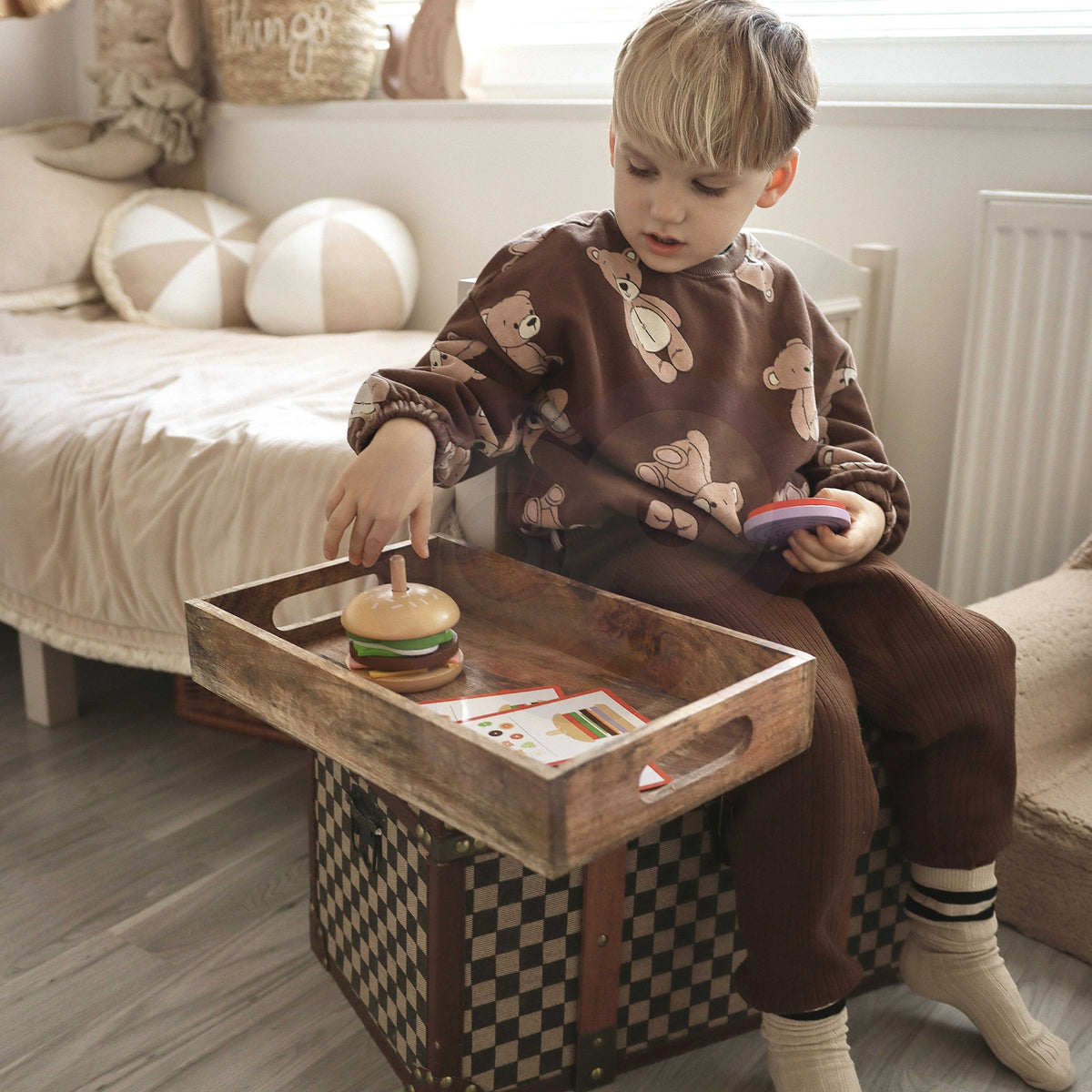 Woopie Green medinis mėsainio dėliojimo rinkinys, 15 dalių – nuotrauka 5