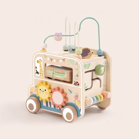 Woopie Green Medinis Safario Veiklos Kubas Su Edukacinėmis Užduotimis Žaislai Kūdikiams Rūšiuokliai