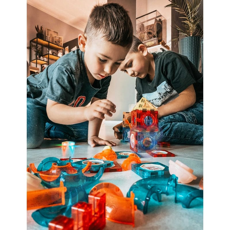 WOOPIE Klocki Magnetyczne Tor Kulkowy Świetlny 49 el. Žaislai Vaikams