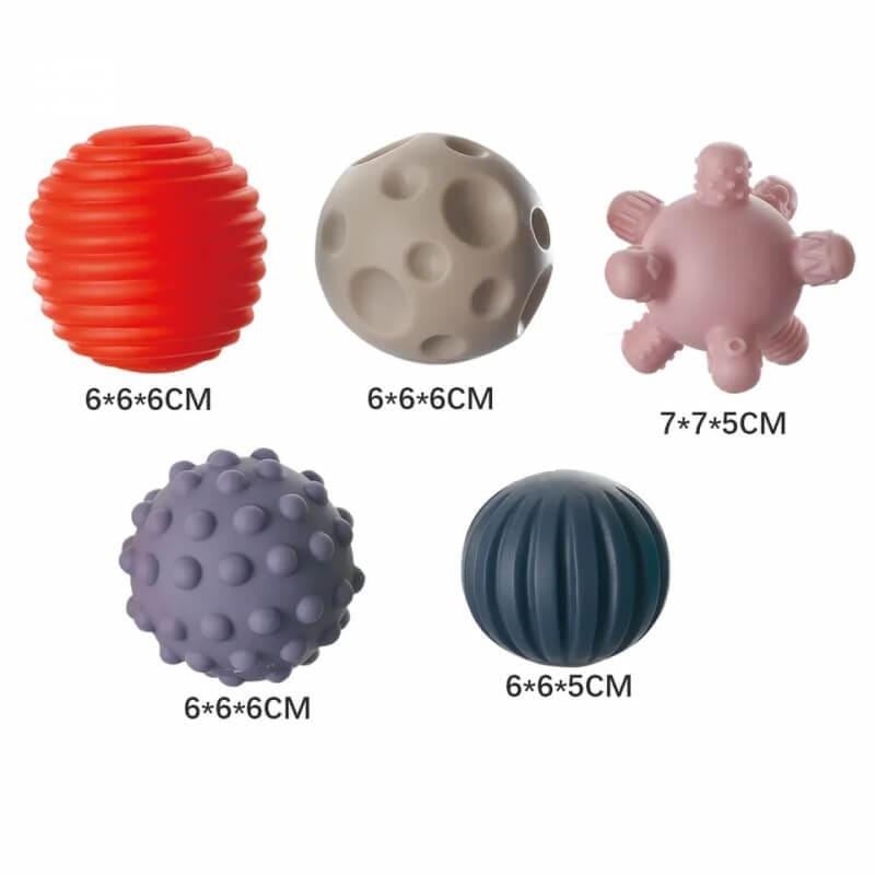 WOOPIE Klocki Sensoryczne do Ściskania 6 el. Žaislai kūdikiams