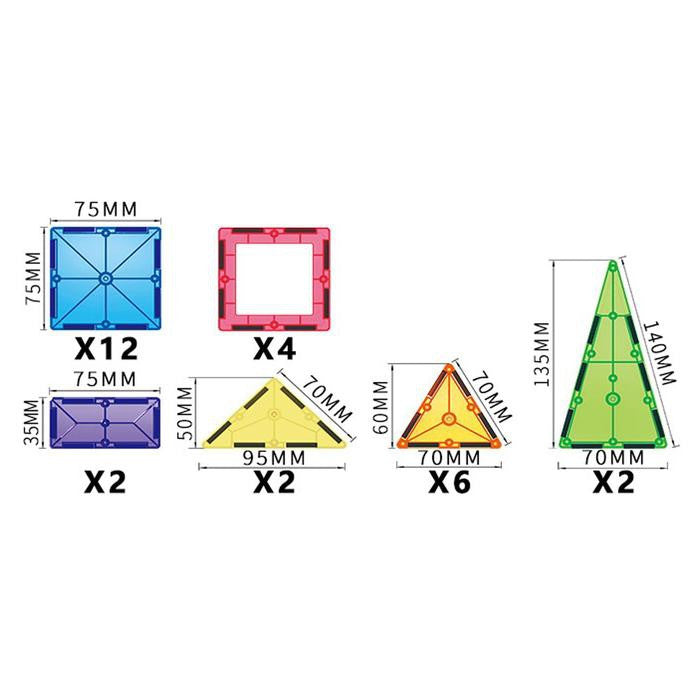 Woopie Magnetinės Montessori Kaladėlės 3D, 28 Dalys – nuotrauka 15
