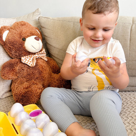 Woopie Montessori kiaušinių formų rūšiuoklė, 12 vnt.